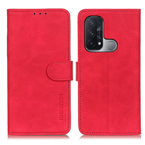 Funda de Cuero Cartera con Soporte Carcasa K09Z para Oppo Reno5 A Rojo