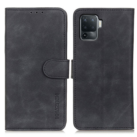 Funda de Cuero Cartera con Soporte Carcasa K09Z para Oppo Reno5 F Negro