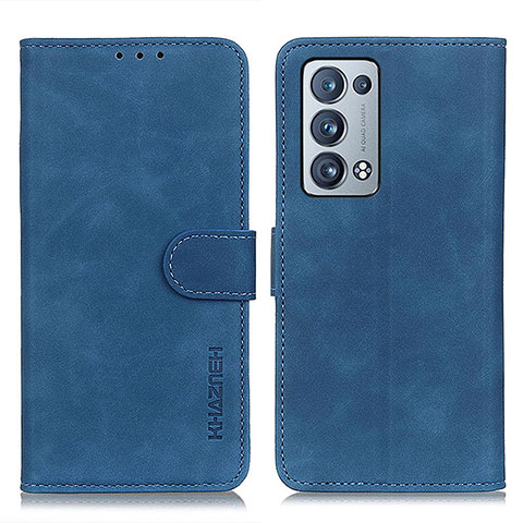 Funda de Cuero Cartera con Soporte Carcasa K09Z para Oppo Reno6 Pro 5G Azul