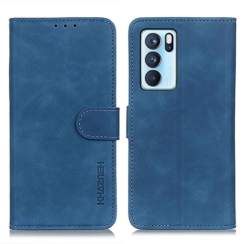 Funda de Cuero Cartera con Soporte Carcasa K09Z para Oppo Reno6 Pro 5G India Azul