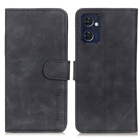 Funda de Cuero Cartera con Soporte Carcasa K09Z para Oppo Reno7 5G Negro