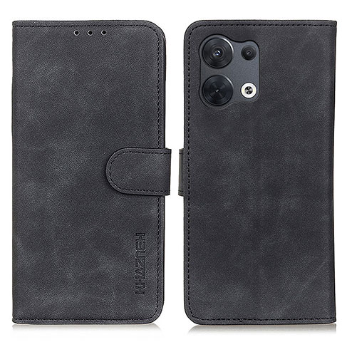 Funda de Cuero Cartera con Soporte Carcasa K09Z para Oppo Reno8 Pro+ Plus 5G Negro