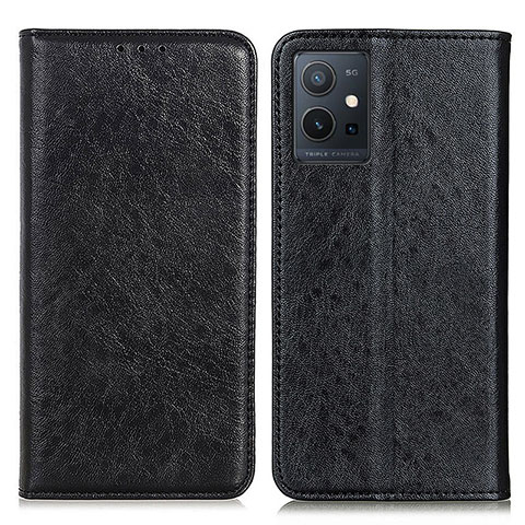 Funda de Cuero Cartera con Soporte Carcasa K09Z para Vivo iQOO Z6 5G Negro