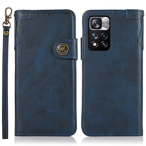 Funda de Cuero Cartera con Soporte Carcasa K09Z para Xiaomi Mi 11i 5G (2022) Azul