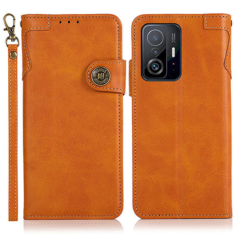 Funda de Cuero Cartera con Soporte Carcasa K09Z para Xiaomi Mi 11T 5G Marron