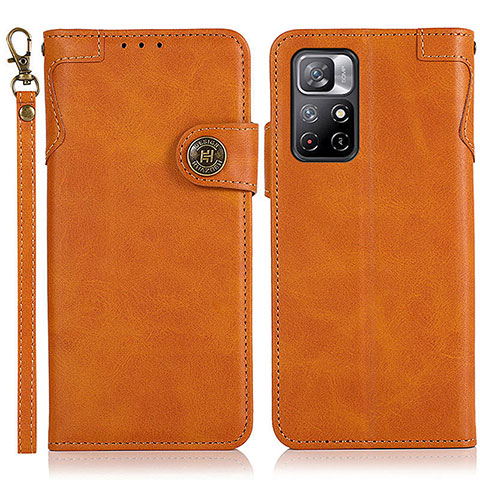 Funda de Cuero Cartera con Soporte Carcasa K09Z para Xiaomi Poco M4 Pro 5G Marron