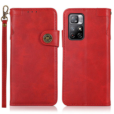 Funda de Cuero Cartera con Soporte Carcasa K09Z para Xiaomi Poco M4 Pro 5G Rojo