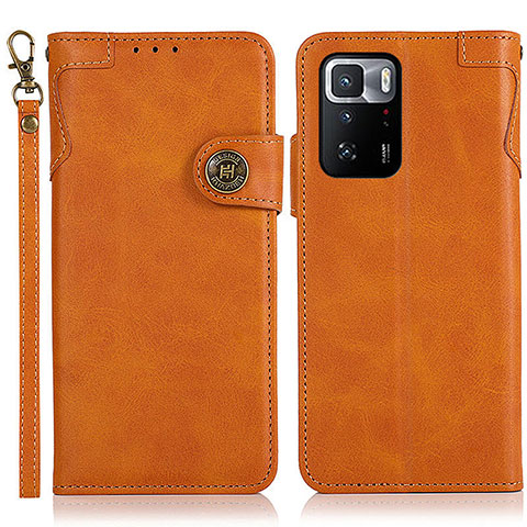 Funda de Cuero Cartera con Soporte Carcasa K09Z para Xiaomi Poco X3 GT 5G Marron