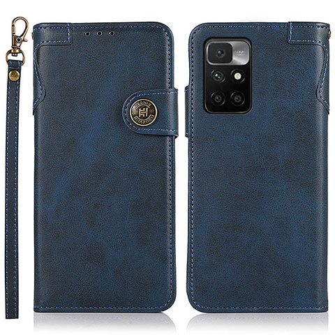 Funda de Cuero Cartera con Soporte Carcasa K09Z para Xiaomi Redmi 10 (2022) Azul