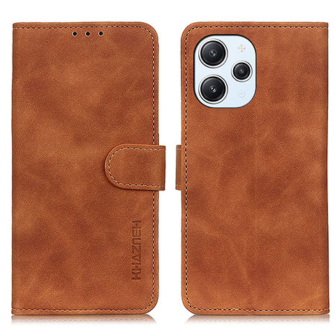 Funda de Cuero Cartera con Soporte Carcasa K09Z para Xiaomi Redmi 12 4G Marron