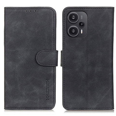 Funda de Cuero Cartera con Soporte Carcasa K09Z para Xiaomi Redmi Note 12 Turbo 5G Negro