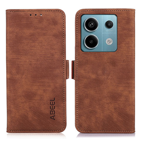 Funda de Cuero Cartera con Soporte Carcasa K09Z para Xiaomi Redmi Note 13 Pro 5G Marron