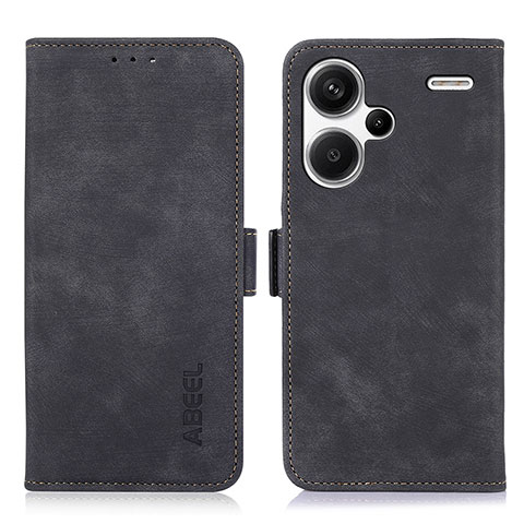 Funda de Cuero Cartera con Soporte Carcasa K09Z para Xiaomi Redmi Note 13 Pro+ Plus 5G Negro