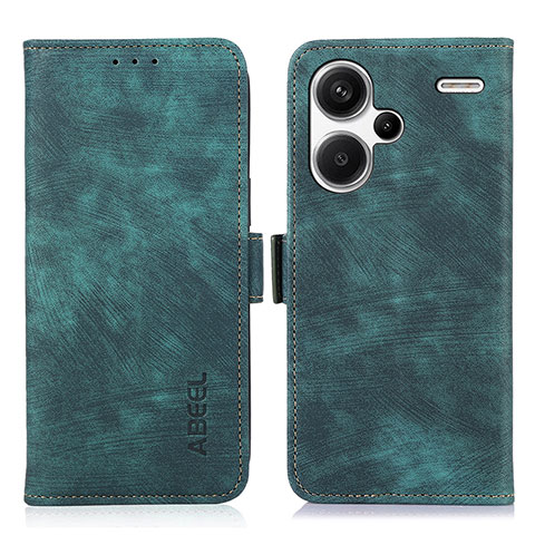 Funda de Cuero Cartera con Soporte Carcasa K09Z para Xiaomi Redmi Note 13 Pro+ Plus 5G Verde