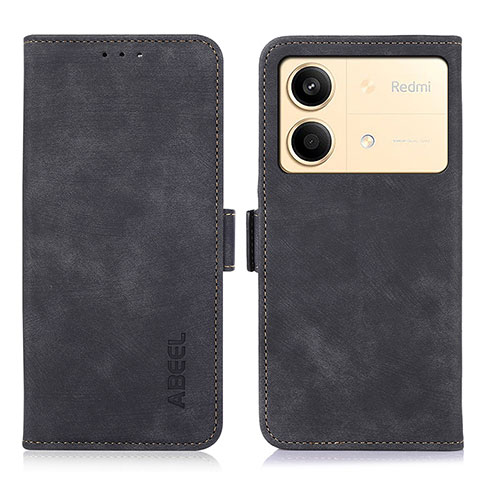 Funda de Cuero Cartera con Soporte Carcasa K09Z para Xiaomi Redmi Note 13R Pro 5G Negro