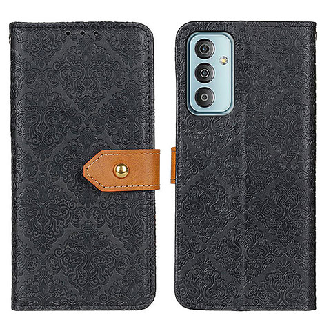 Funda de Cuero Cartera con Soporte Carcasa KZ05 para Samsung Galaxy F23 5G Negro