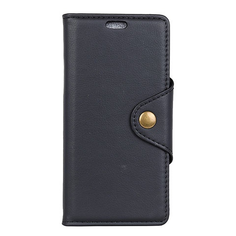 Funda de Cuero Cartera con Soporte Carcasa L01 para Alcatel 1 Negro