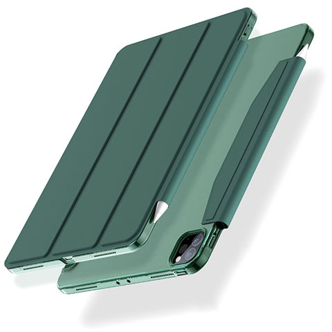 Funda de Cuero Cartera con Soporte Carcasa L01 para Apple iPad Pro 11 (2022) Verde