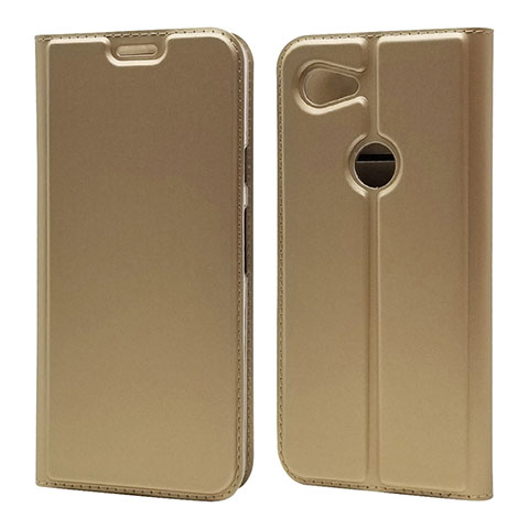 Funda de Cuero Cartera con Soporte Carcasa L01 para Google Pixel 3a Oro