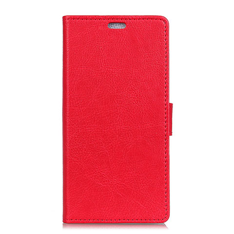 Funda de Cuero Cartera con Soporte Carcasa L01 para HTC U11 Eyes Rojo