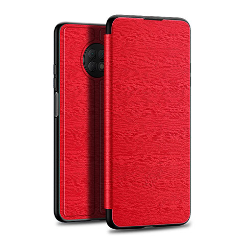 Funda de Cuero Cartera con Soporte Carcasa L01 para Huawei Enjoy 20 Plus 5G Rojo