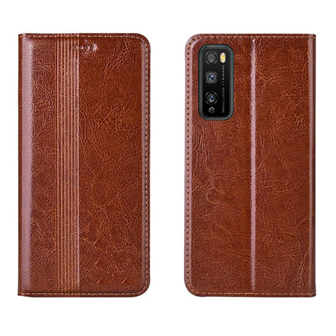 Funda de Cuero Cartera con Soporte Carcasa L01 para Huawei Enjoy 20 Pro 5G Naranja