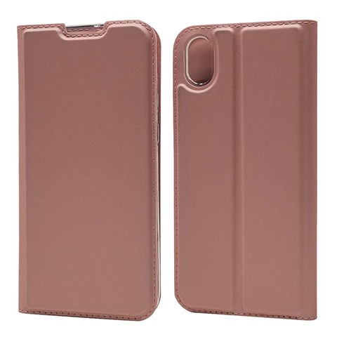 Funda de Cuero Cartera con Soporte Carcasa L01 para Huawei Enjoy 8S Oro Rosa