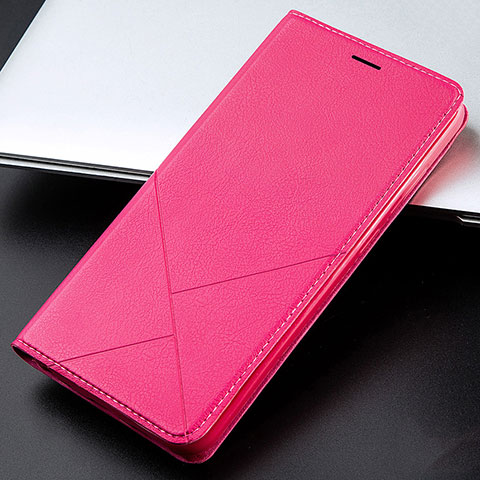 Funda de Cuero Cartera con Soporte Carcasa L01 para Huawei Honor 9 Lite Rosa Roja