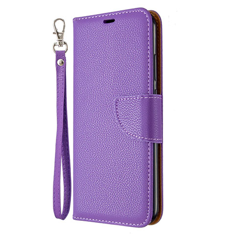 Funda de Cuero Cartera con Soporte Carcasa L01 para Huawei Honor 9C Morado