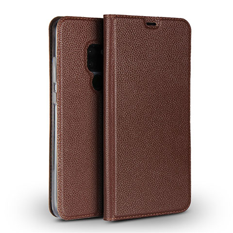 Funda de Cuero Cartera con Soporte Carcasa L01 para Huawei Mate 20 Marron