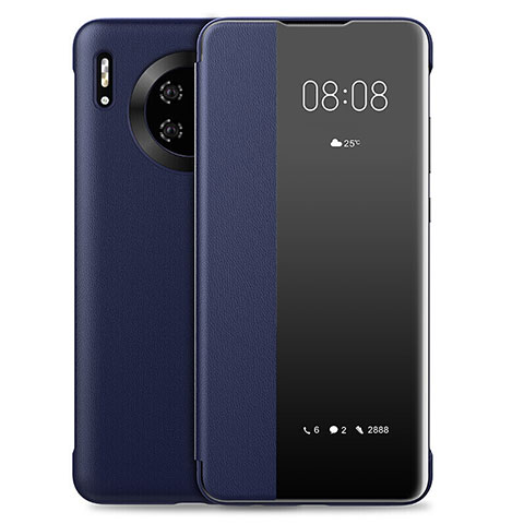 Funda de Cuero Cartera con Soporte Carcasa L01 para Huawei Mate 30 5G Azul