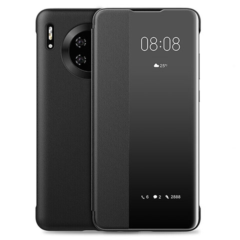 Funda de Cuero Cartera con Soporte Carcasa L01 para Huawei Mate 30 5G Negro