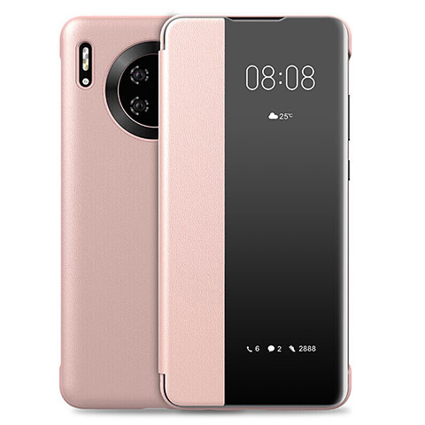 Funda de Cuero Cartera con Soporte Carcasa L01 para Huawei Mate 30E Pro 5G Oro Rosa