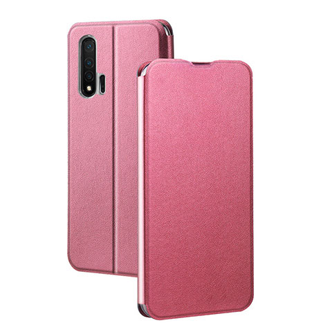 Funda de Cuero Cartera con Soporte Carcasa L01 para Huawei Nova 6 Rojo