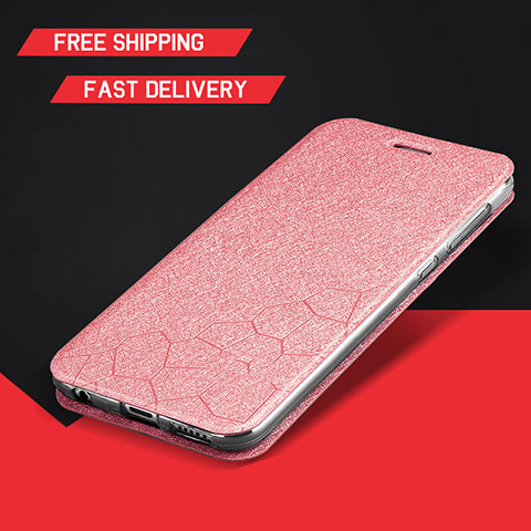 Funda de Cuero Cartera con Soporte Carcasa L01 para Huawei Y9 (2019) Oro Rosa