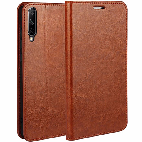 Funda de Cuero Cartera con Soporte Carcasa L01 para Huawei Y9s Naranja