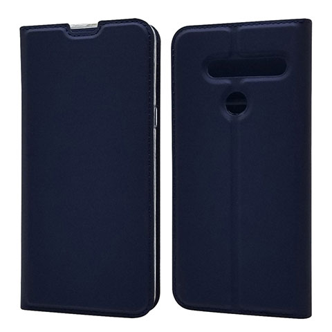 Funda de Cuero Cartera con Soporte Carcasa L01 para LG G8 ThinQ Azul