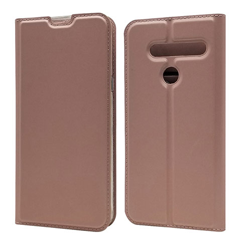 Funda de Cuero Cartera con Soporte Carcasa L01 para LG G8 ThinQ Oro Rosa