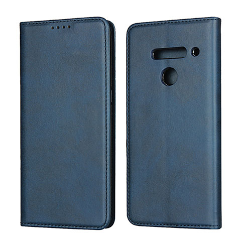 Funda de Cuero Cartera con Soporte Carcasa L01 para LG V50 ThinQ 5G Azul