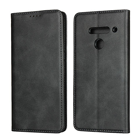 Funda de Cuero Cartera con Soporte Carcasa L01 para LG V50 ThinQ 5G Negro