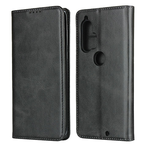 Funda de Cuero Cartera con Soporte Carcasa L01 para Motorola Moto Edge Plus Negro