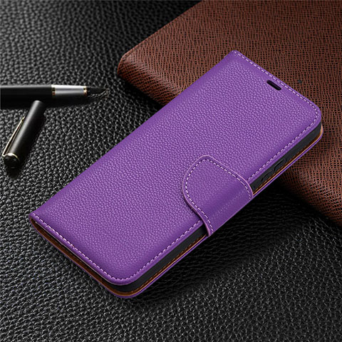 Funda de Cuero Cartera con Soporte Carcasa L01 para Nokia 3.4 Morado