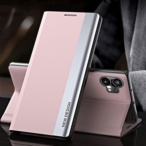 Funda de Cuero Cartera con Soporte Carcasa L01 para Nothing Phone 1 Rosa