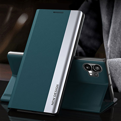 Funda de Cuero Cartera con Soporte Carcasa L01 para Nothing Phone 1 Verde