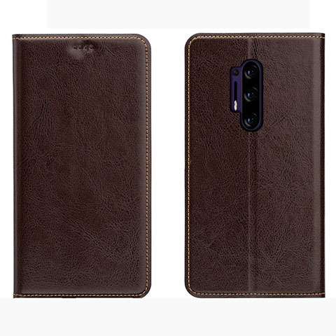 Funda de Cuero Cartera con Soporte Carcasa L01 para OnePlus 8 Pro Marron