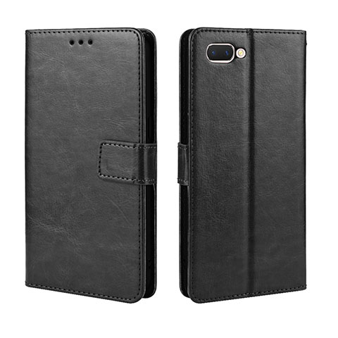 Funda de Cuero Cartera con Soporte Carcasa L01 para Oppo A12e Negro