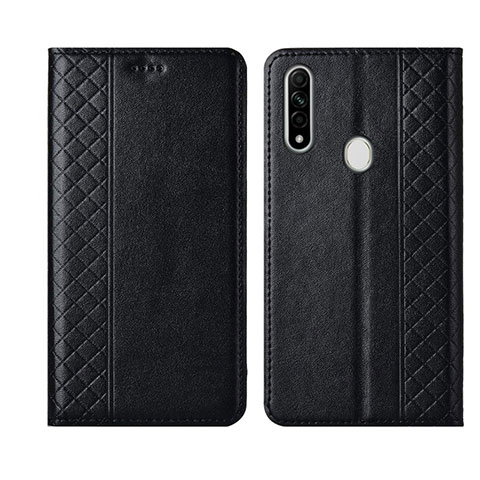 Funda de Cuero Cartera con Soporte Carcasa L01 para Oppo A31 Negro