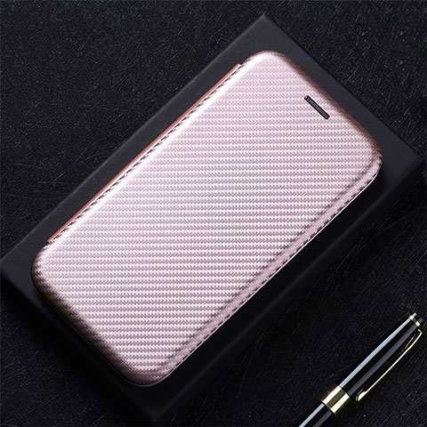 Funda de Cuero Cartera con Soporte Carcasa L01 para Oppo A32 Oro Rosa