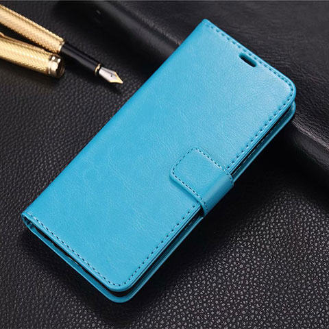 Funda de Cuero Cartera con Soporte Carcasa L01 para Oppo K5 Azul Cielo