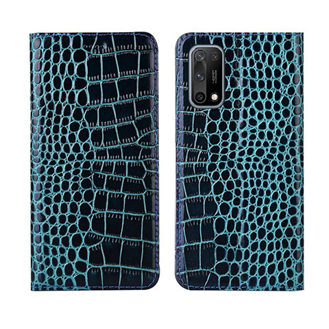 Funda de Cuero Cartera con Soporte Carcasa L01 para Oppo K7x 5G Azul